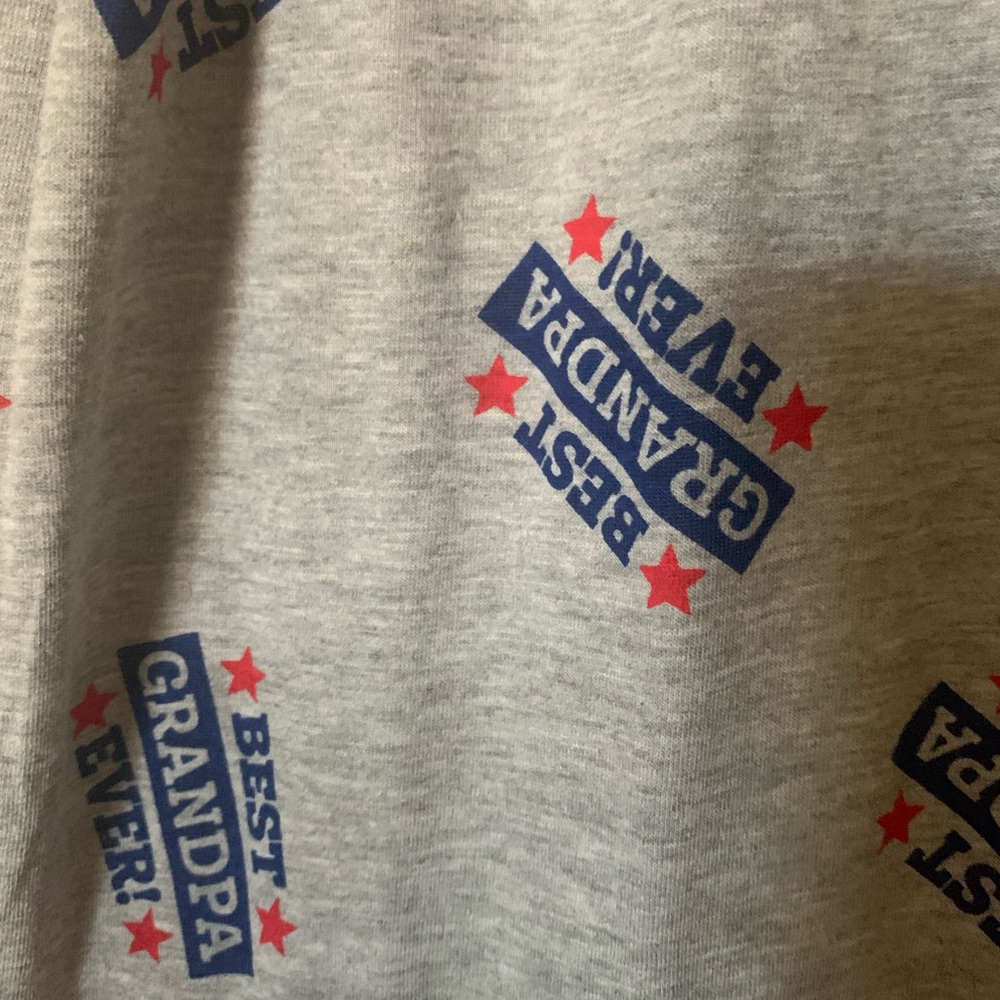 BEST GRANDPA EVER grey under disguise size large pajamas.